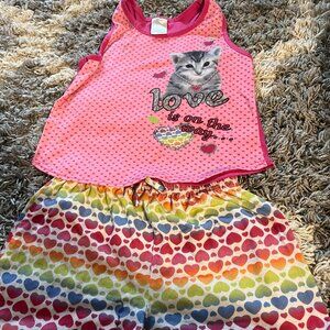 Girl's Sleepwear Love Is on the Way... Pajama Set Girls Size Large (10 - 12)